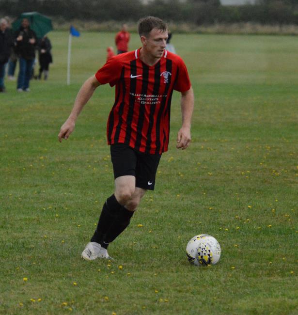 Rhys Dalling scored twice for Goodwick who beat derby rivals Fishguard Sports